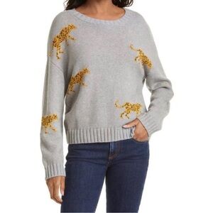 Rails Perci Grey Jungle Cat Sweater